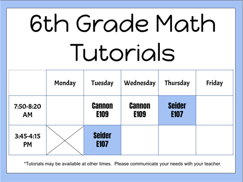 6th Grade Math Tutorials